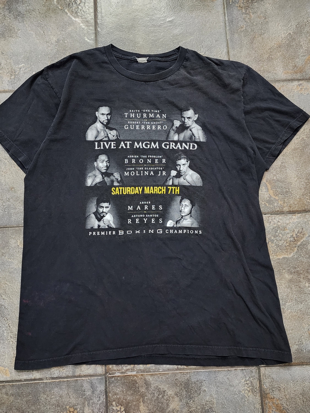 MGM Grand Premier Boxing Champions XL Thurman Vs Guerrero 2015 Las Vegas T Shirt